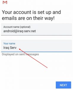 setup a mail account for Android-11