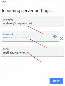 setup a mail account for Android-8