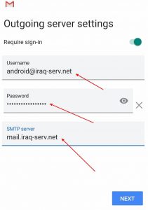 setup a mail account for Android-9